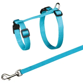 Hám nejlon. macskának XL pórázzal, 34-57 cm/13 mm, 1,20 m